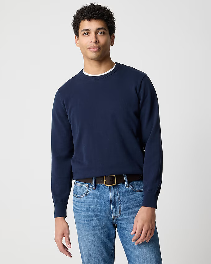 Cotton crewneck sweater-tee | J.Crew Factory