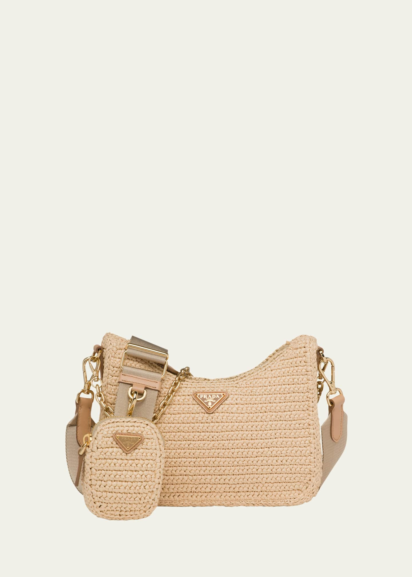 Prada Re-Edition 2005 Raffia Chain Shoulder Bag | Bergdorf Goodman