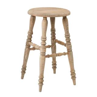 East at Main Handcrafted Natural Solid Mindi Wood Bar Stool - Bed Bath & Beyond - 27146671 | Bed Bath & Beyond