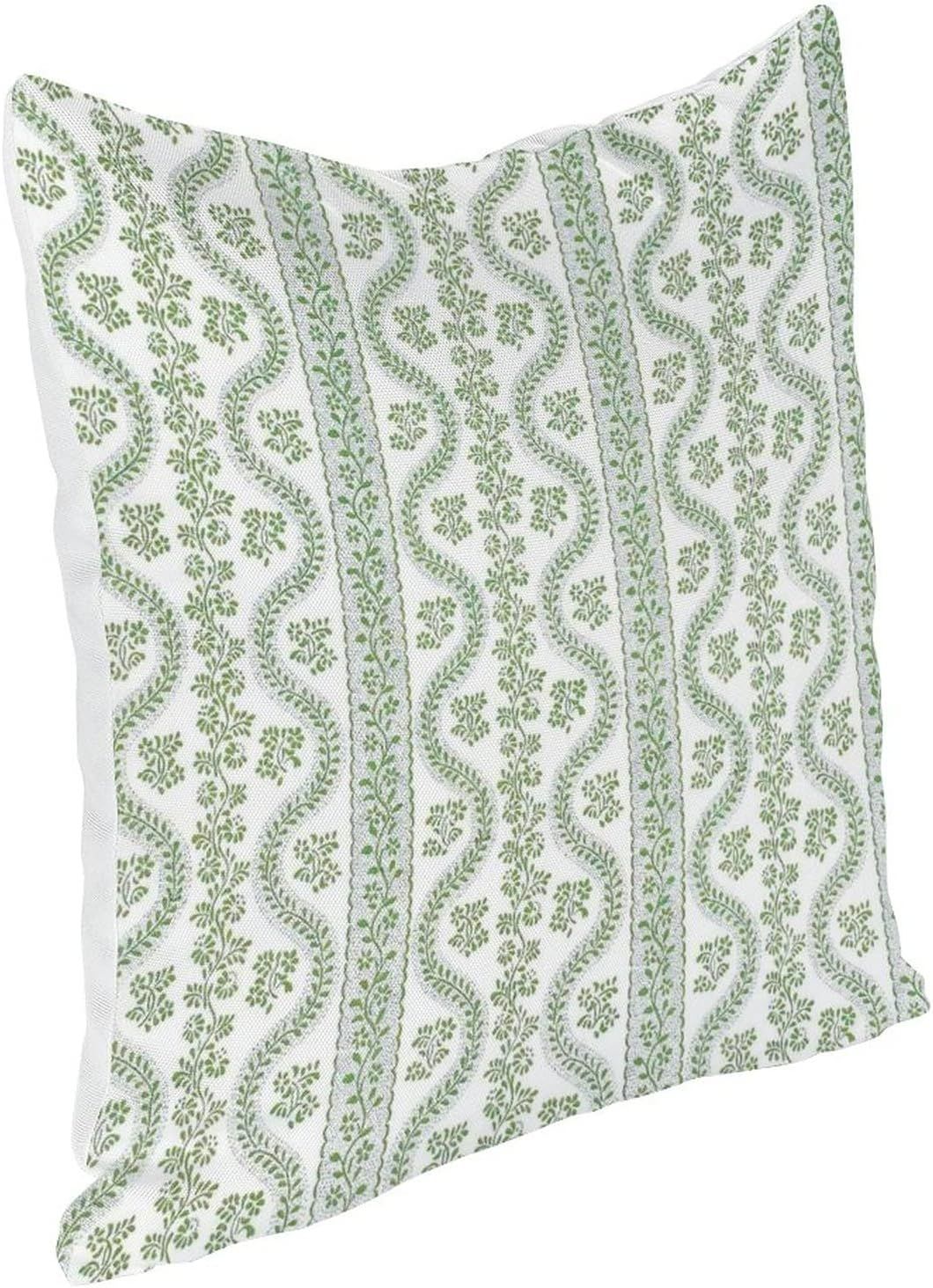 by Unbranded Decorative Pillow Cover - Sister Parish Dolly in Lettuce Green, Canvas, Square Decor... | Amazon (US)
