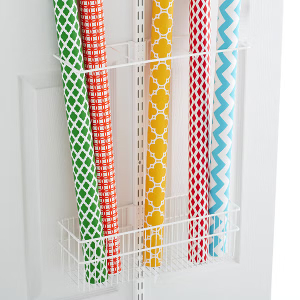 White Elfa Utility Gift Wrap Rack | The Container Store