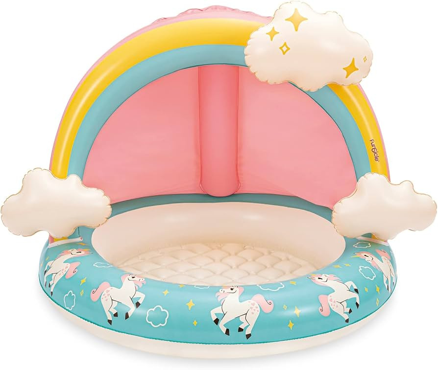 Funsicle Rainbow Magic Shaded Splash Pool for Kids, with UV Sun Protection Canopy | Amazon (US)