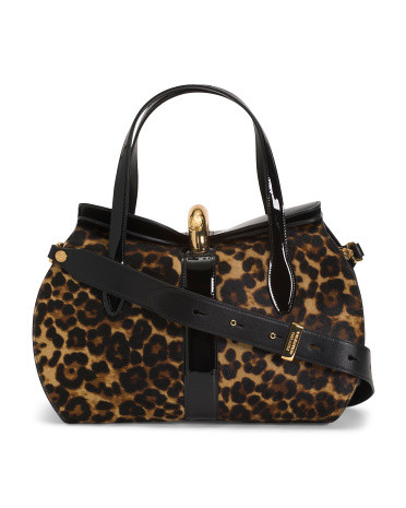 Made In Italy Haircalf Foldover Satchel | TJ Maxx