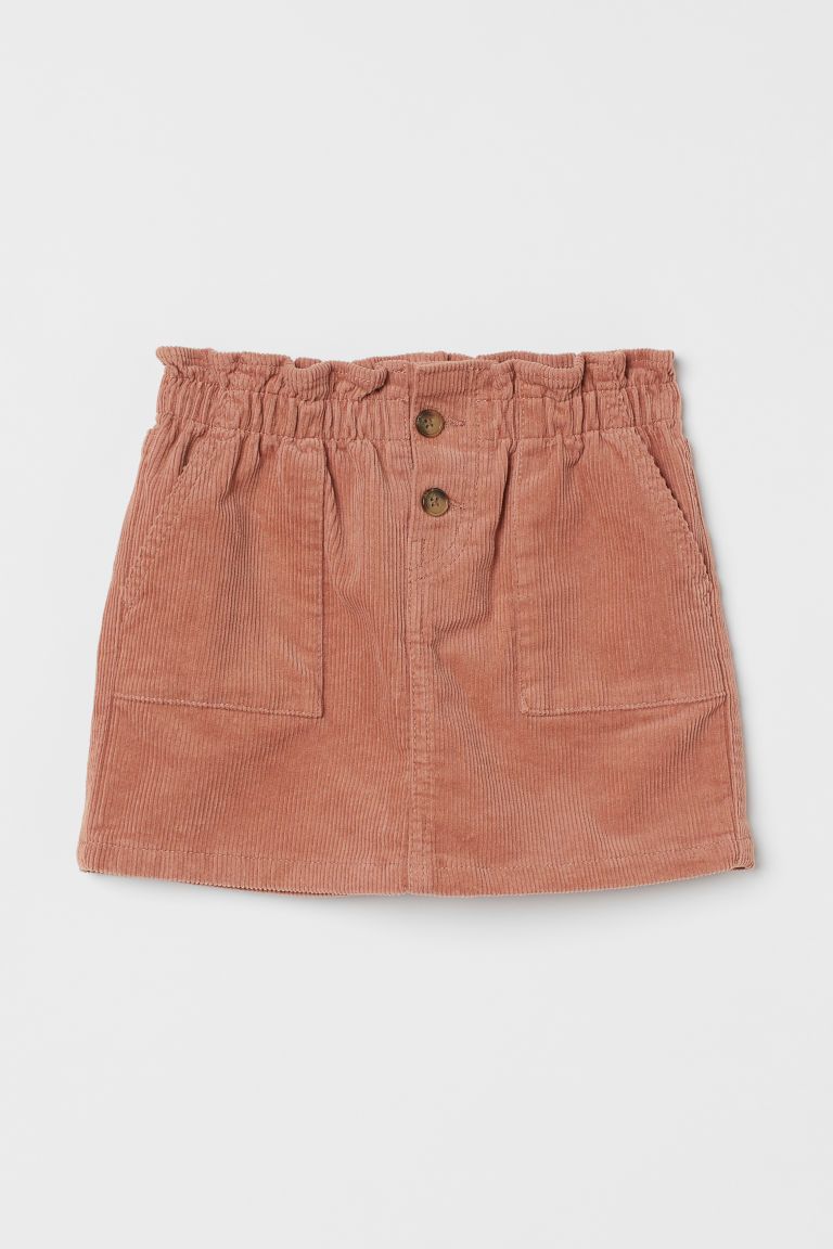 H & M - Corduroy Skirt - Orange | H&M (US)