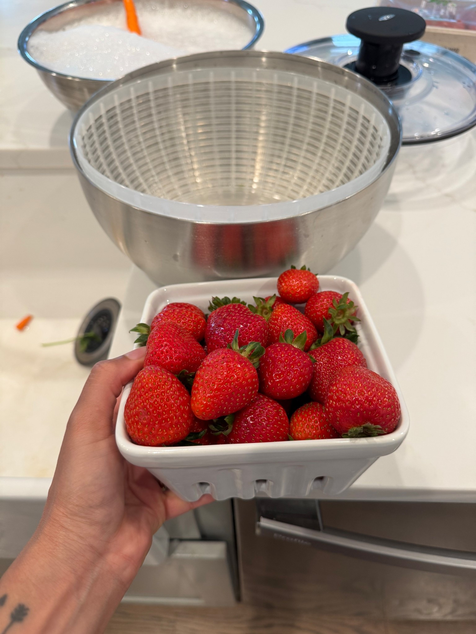 Have been loving these ceramic colanders for the fridge!! So easy to wash + store produce, then grab when needed later 👏🏽

#LTKSeasonal #LTKFamily #LTKHome