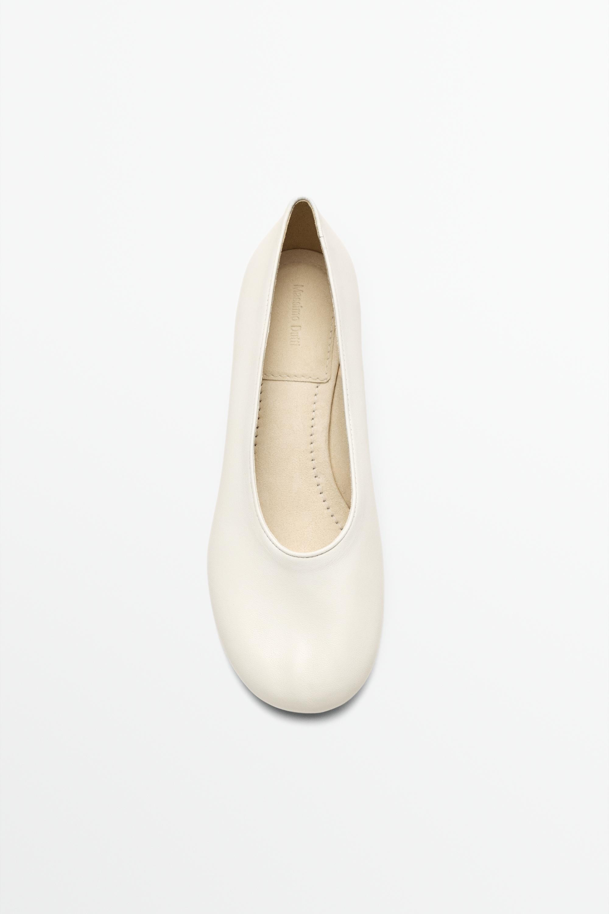 Soft leather heel shoe | Zara US