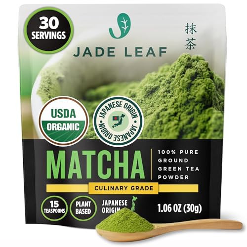 Jade Leaf Matcha Organic Culinary Grade Matcha Powder - Japanese Green tea for Baking, Smoothies, Lattes, and Skin Care, 30g / 1.06 Ounce (Pack of 1) | Amazon (US)