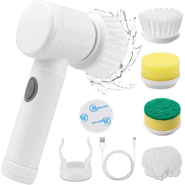 LEKISHE Electric Spin Scrubber Electric Cleaning Brush Cordless Power Scrubber with 5 Replaceable Br | Amazon (US)