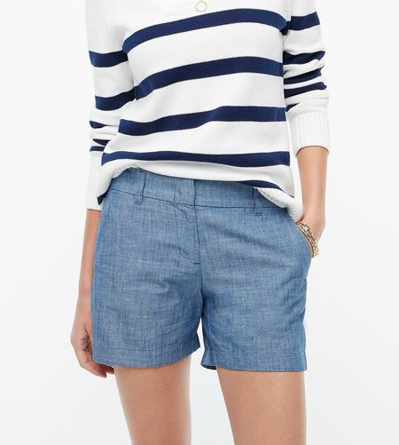 Check out these chambray shorts from JCrew Factory! They are on sale for $25! 💙

#LTKsalealert