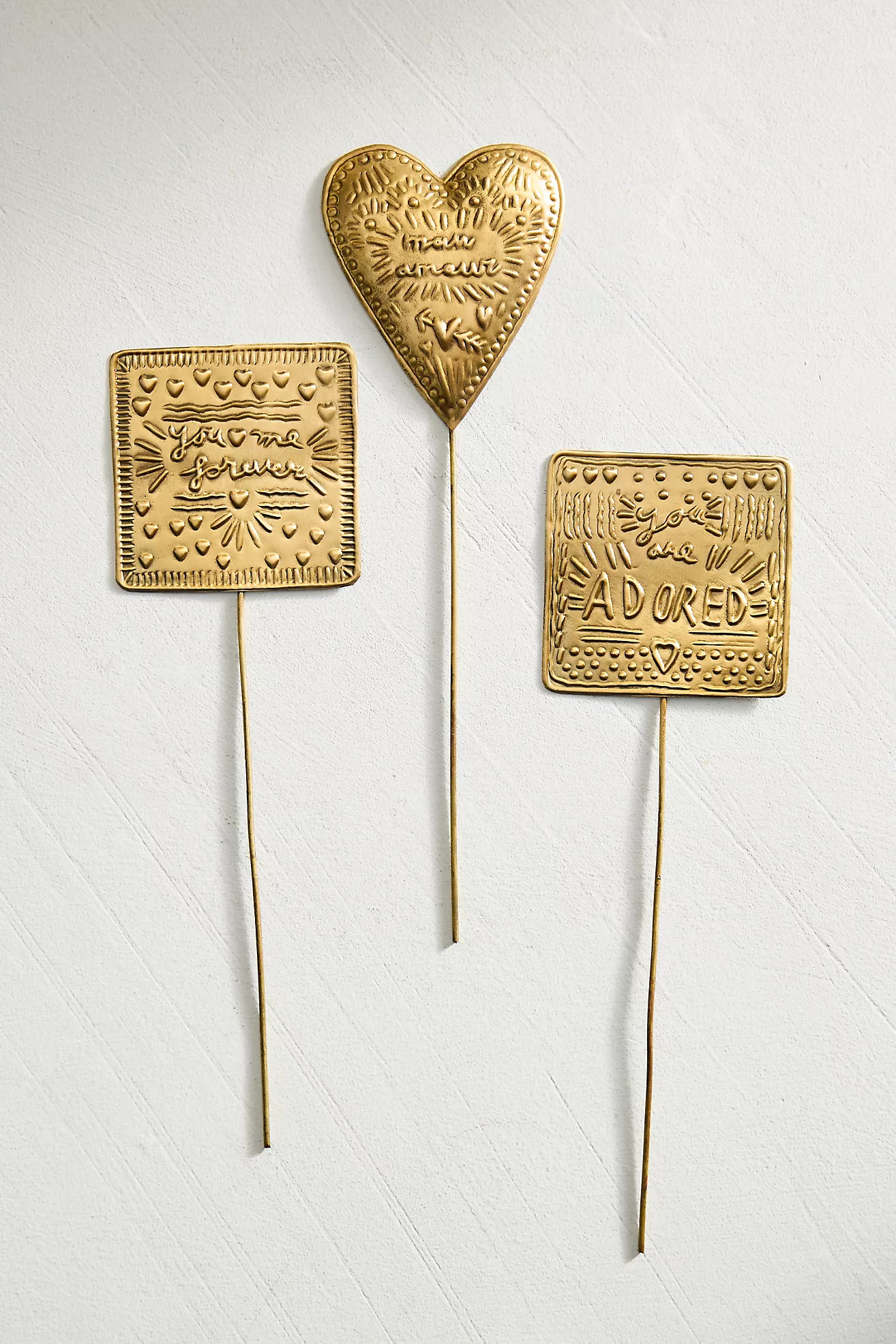 Valentine’s Day Bouquet Stakes, Set of 3 | Anthropologie (US)