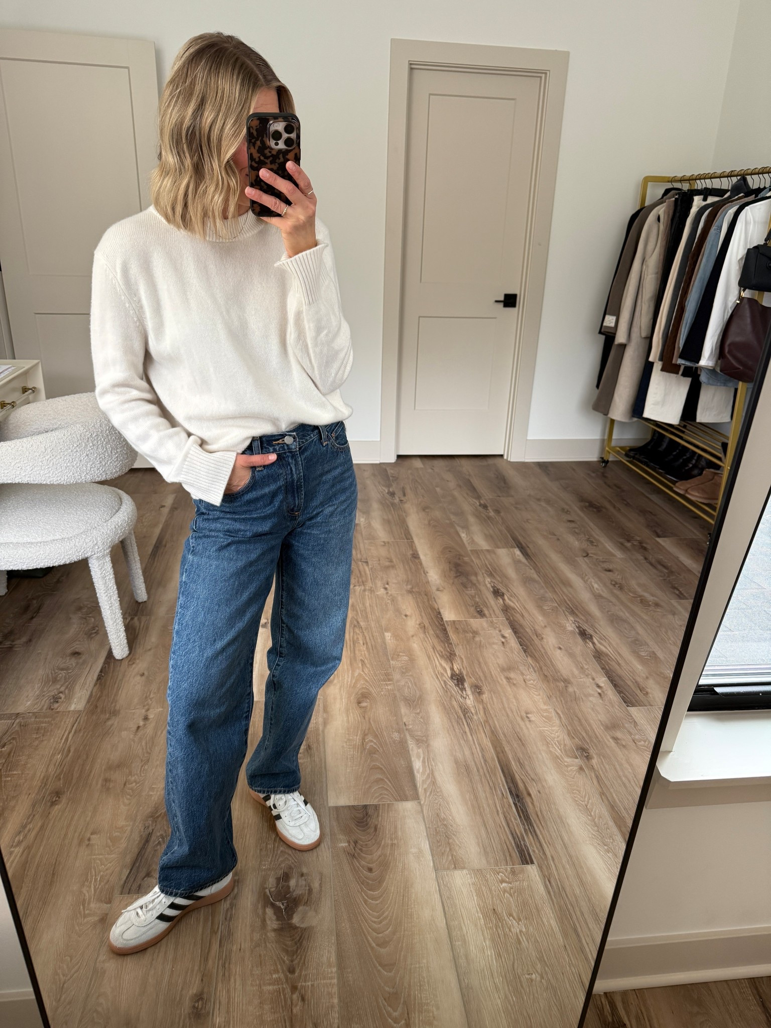 Wearing small sweater, 26/regular jeans, sneakers tts 

#LTKStyleTip #LTKFindsUnder100 #LTKOver40