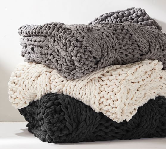 Colossal Handknit Throw | Pottery Barn (US)