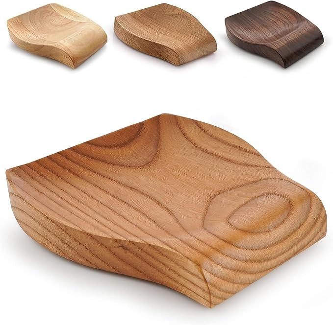 Zulay Kitchen Wooden Spoon Rest for Stove Top Compact 4.5" Artisanal Non-Slip Spatula Holder for ... | Amazon (US)