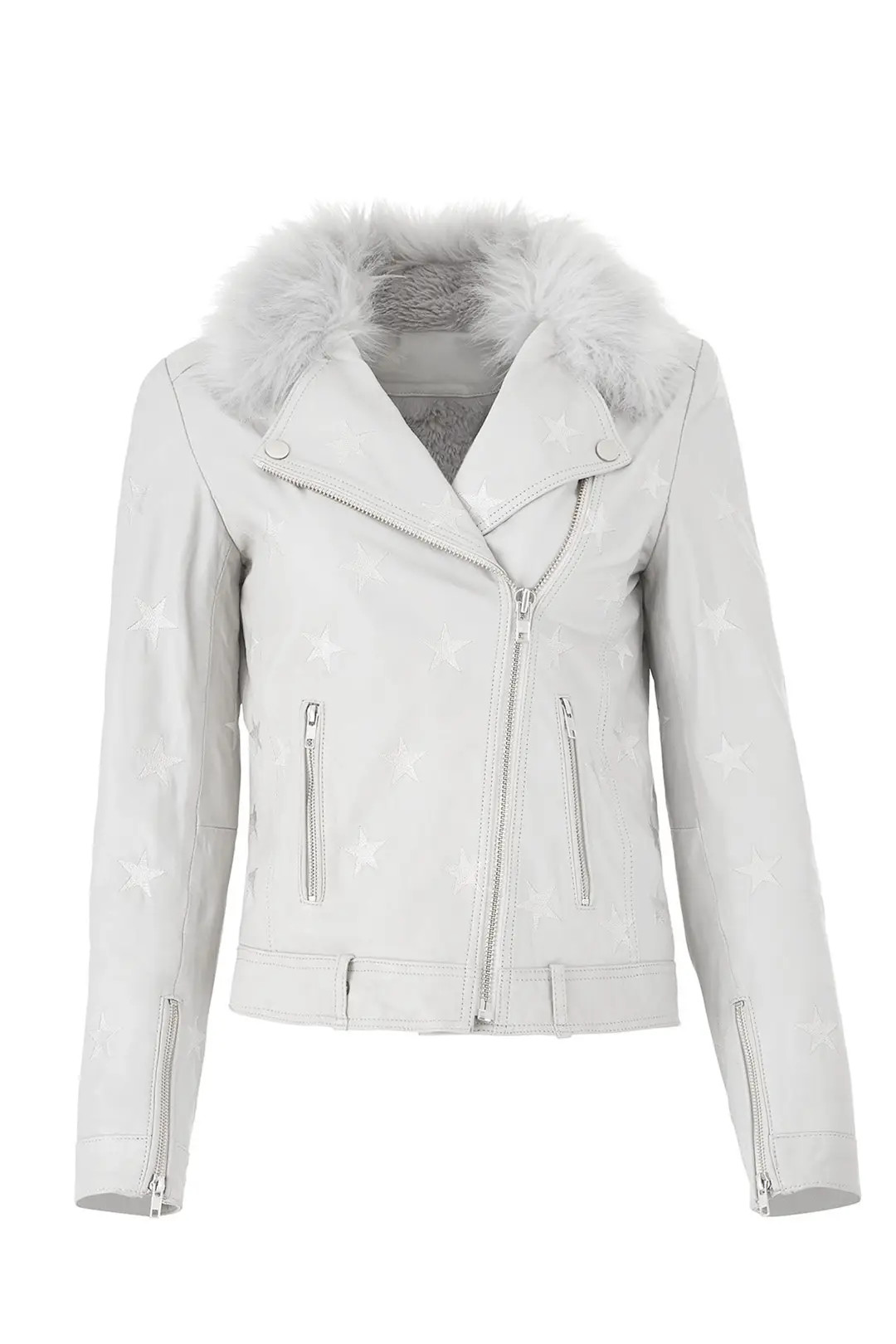 Samantha Sipos Grey Seeing Stars Faux Fur Jacket | Rent The Runway
