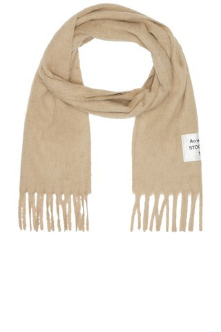 Acne Studios Viper Scarf in Camel Beige - Beige. Size all. | FWRD 