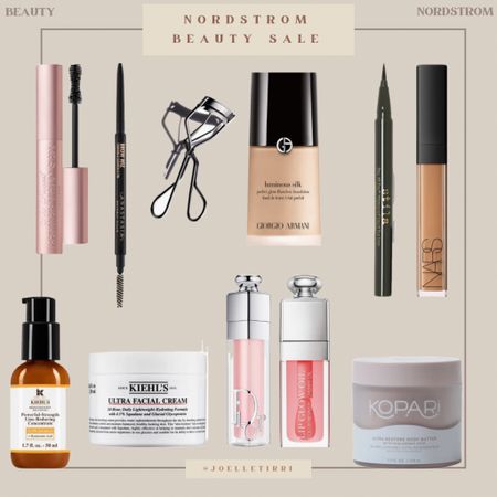 Nordstrom Beauty Sale. Make up and skincare favorites. Kiehl’s, kopari, Dior, Armani beauty, NARS, still, too faced.

#LTKfindsunder50 #LTKsalealert #LTKbeauty