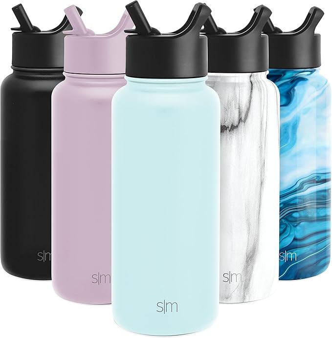 Simple Modern Water Bottle with Straw Lid Vacuum Insulated Stainless Steel Metal Thermos Bottles ... | Amazon (US)