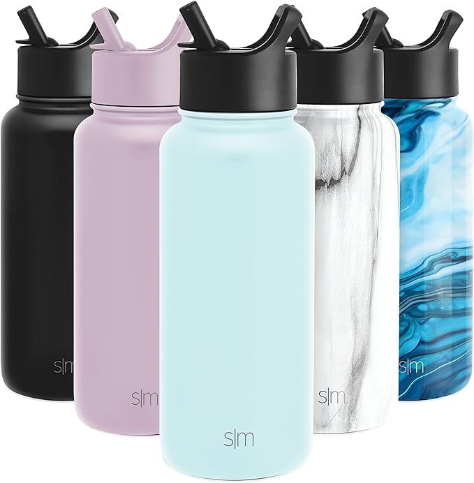 Simple Modern Water Bottle with Straw Lid Vacuum Insulated Stainless Steel Metal Thermos Bottles ... | Amazon (US)