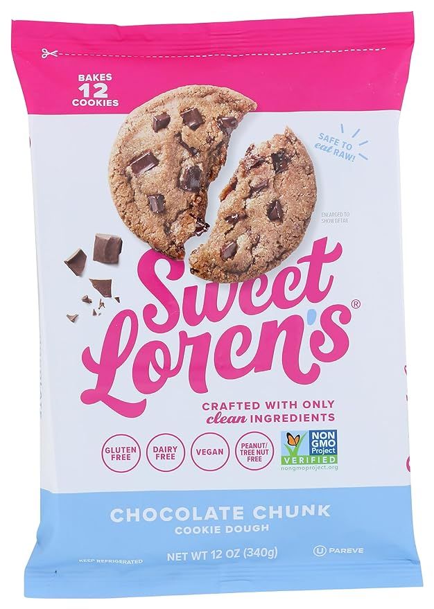 Sweet Loren's, Chocolate Chunk Cookie Dough, 12 Ounce | Amazon (US)