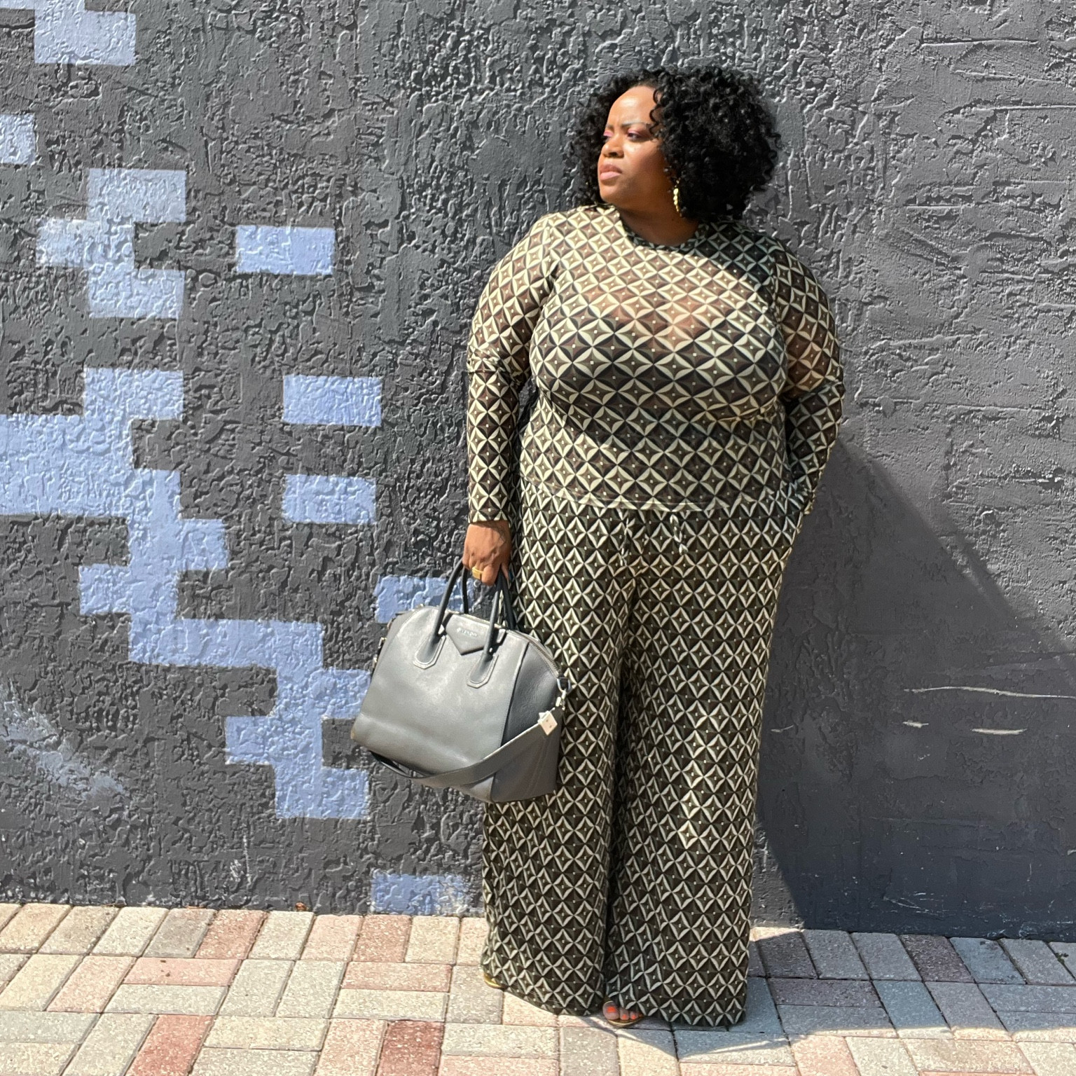 Spring print pant set
#plussize

#LTKcurves #LTKunder100 #LTKstyletip