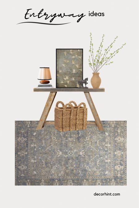 Entryway decor ideas, blues, greens and browns color scheme, featuring rugs direct, Amazon, Anthropologie, Wayfair and Afloral

#LTKfindsunder100 #LTKhome #LTKfindsunder50