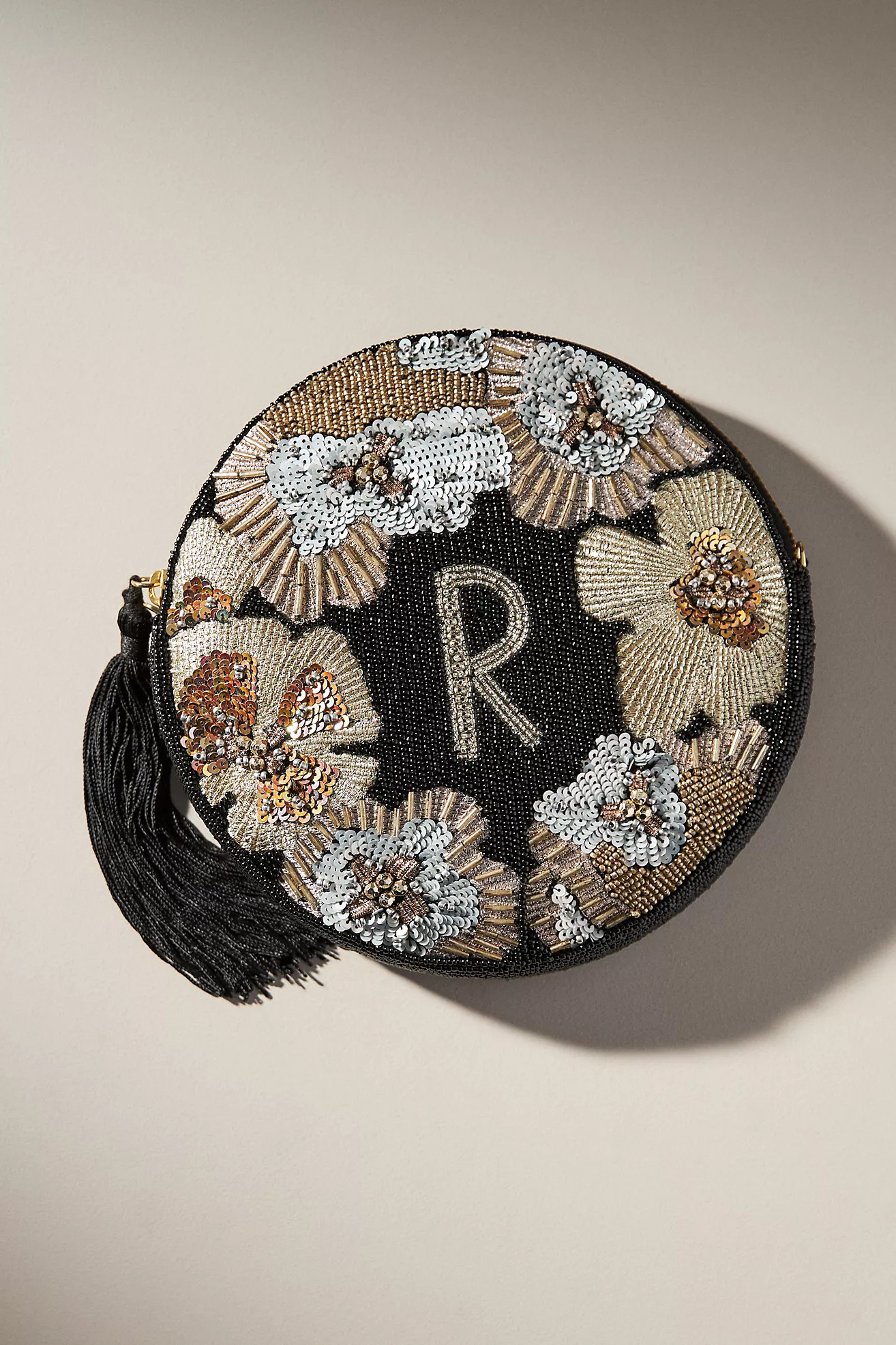 Holiday Monogram Embellished Pouch | Anthropologie (US)