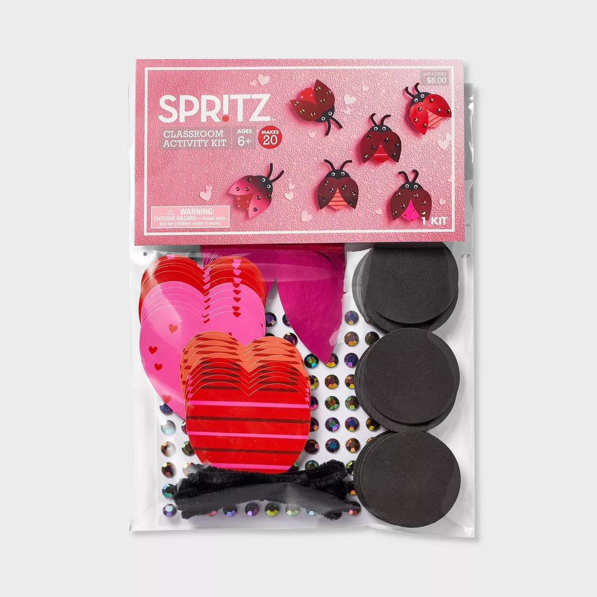20ct Valentine's Kids Classroom Activity Kit Love Bug - Spritz™ | Target