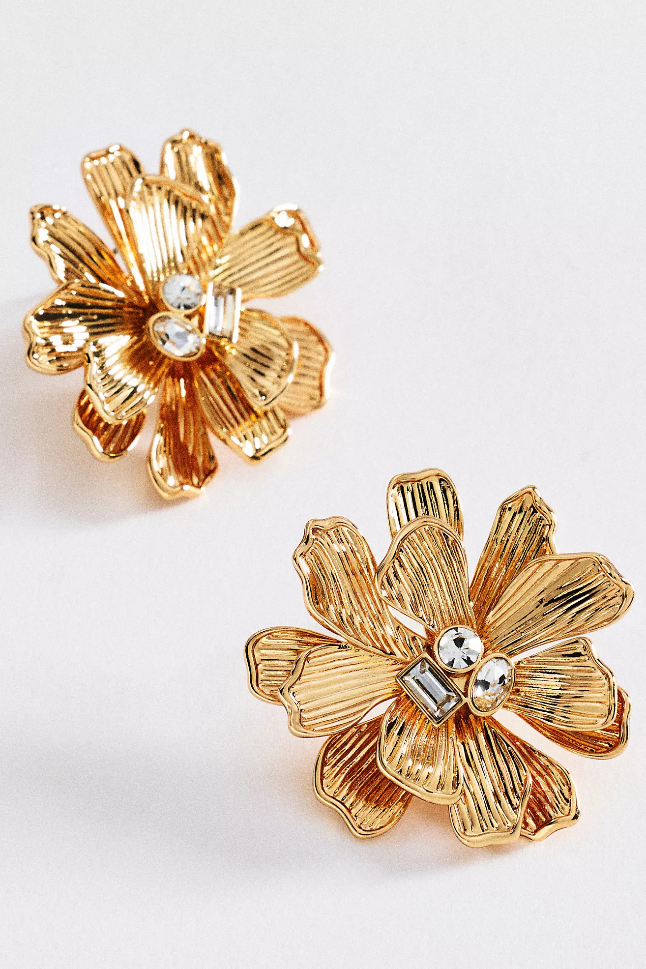 BaubleBar Zahra Gold Flower Earrings | Anthropologie (US)