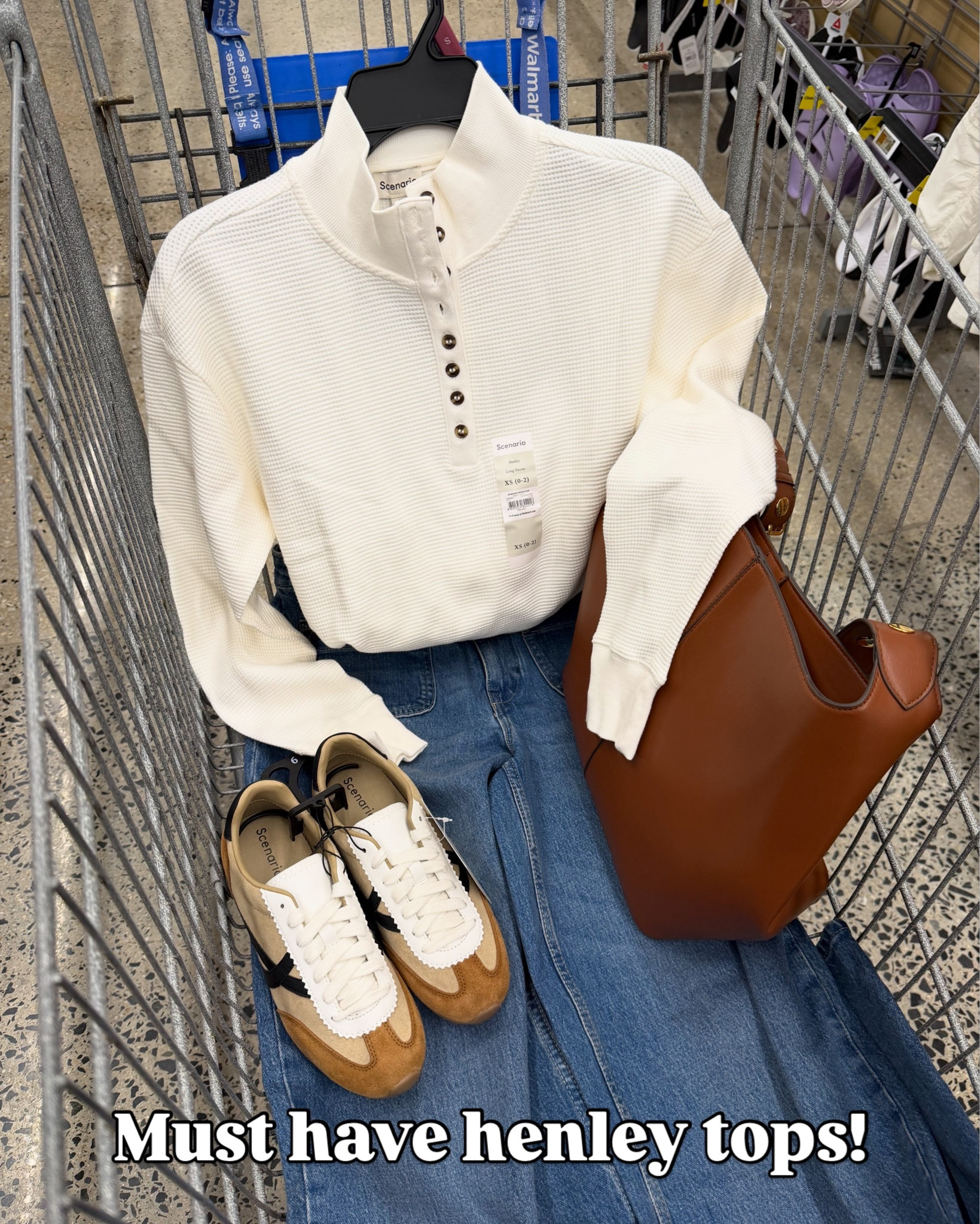 Great new cotton waffle henley top at Walmart, I think these might be better than the Time and Tru ones they’ve had in the past! Fit true to size, I got a small and another color in the medium. #walmartfashion

#LTKOver40