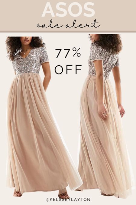 ASOS dress on sale! This sequin and tulle skirt dress is 77% off making it only $37.50!!

#LTKsalealert #LTKfindsunder50 #LTKwedding