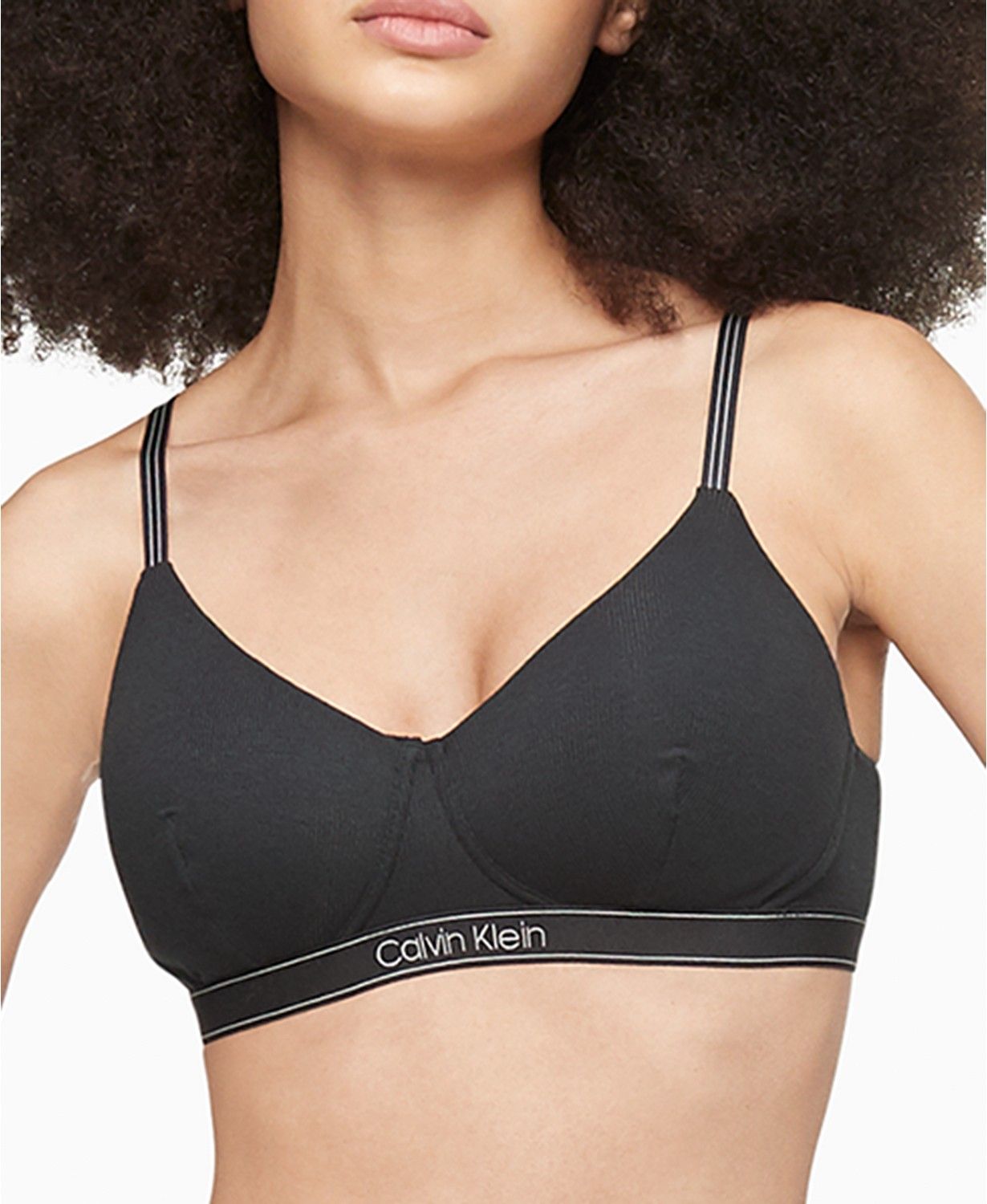 Women's Pure Ribbed Light Lined Bralette QF6439 | Macys (US)