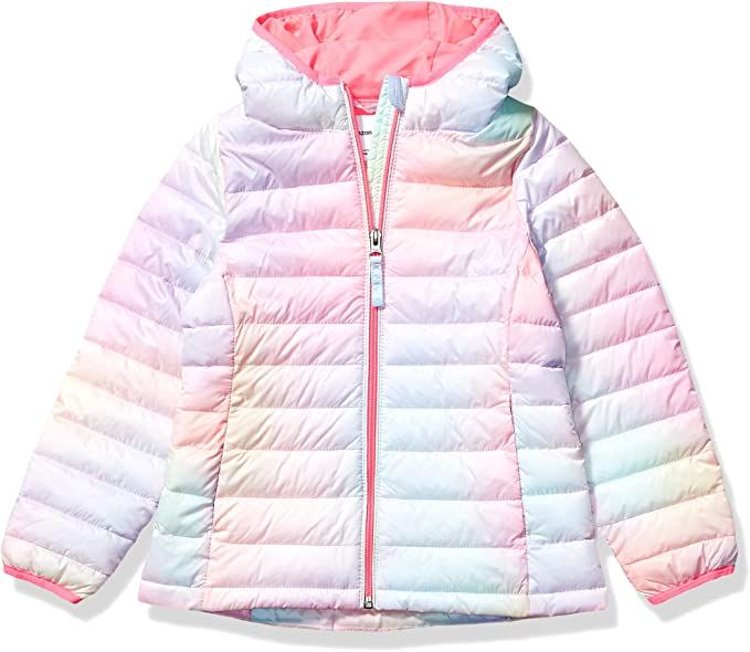 Amazon Essentials Girls' Lightweight Water-Resistant Packable Hooded Puffer Jacket | Amazon (US)