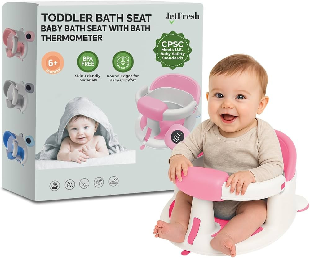 Baby Bath Seat for Babies 6 Months & Up with Floating Temperature Device as Gift, Bath Seats for ... | Amazon (US)