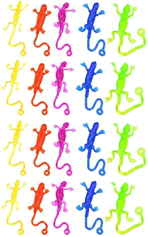 NUOBESTY Stretchy Sticky Lizards Toys Stretchy Rubbery Sticky Lizards Stretchy Sticky Toys for Ki... | Amazon (US)