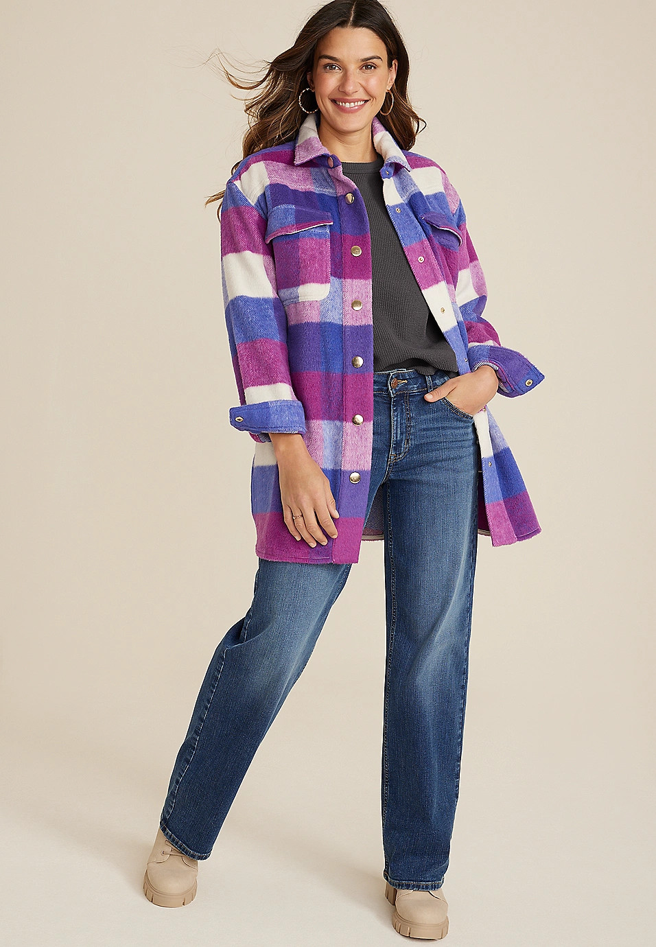 Textured Crew Sweatshirt | Maurices