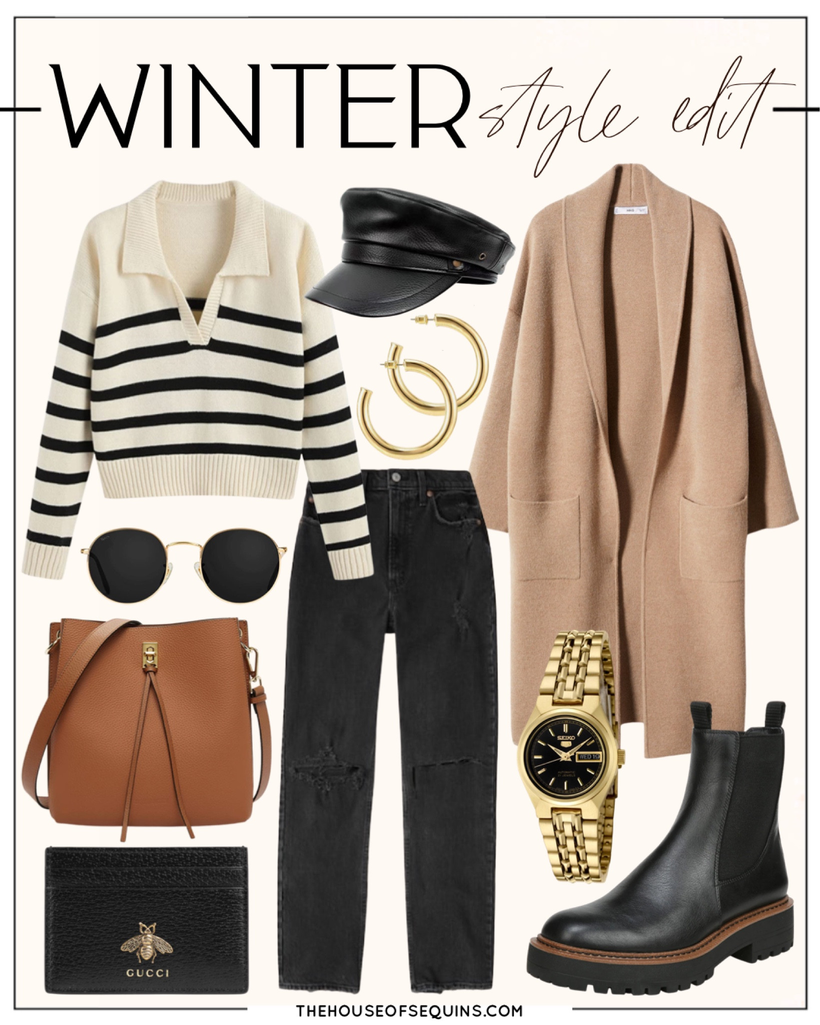 Shop this city chic winter outfit! Amazon Fashion bucket bag, coatigan, Sam Edelman Laguna boots, cropped sweater, newsboy hat, Abercrombie jeans 

Follow my shop @thehouseofsequins on the @shop.LTK app to shop this post and get my exclusive app-only content!

#liketkit 
@shop.ltk
https://liketk.it/3ZeWA

#LTKstyletip #LTKSeasonal #LTKFind