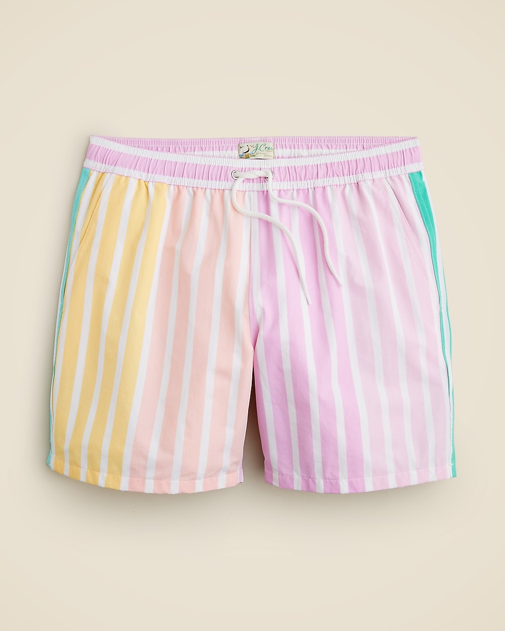 6'' stretch swim trunk in multistripe with ECONYL® nylon | J. Crew US