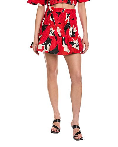 Penelope Silk-Blend Mini Skirt | Rue La La