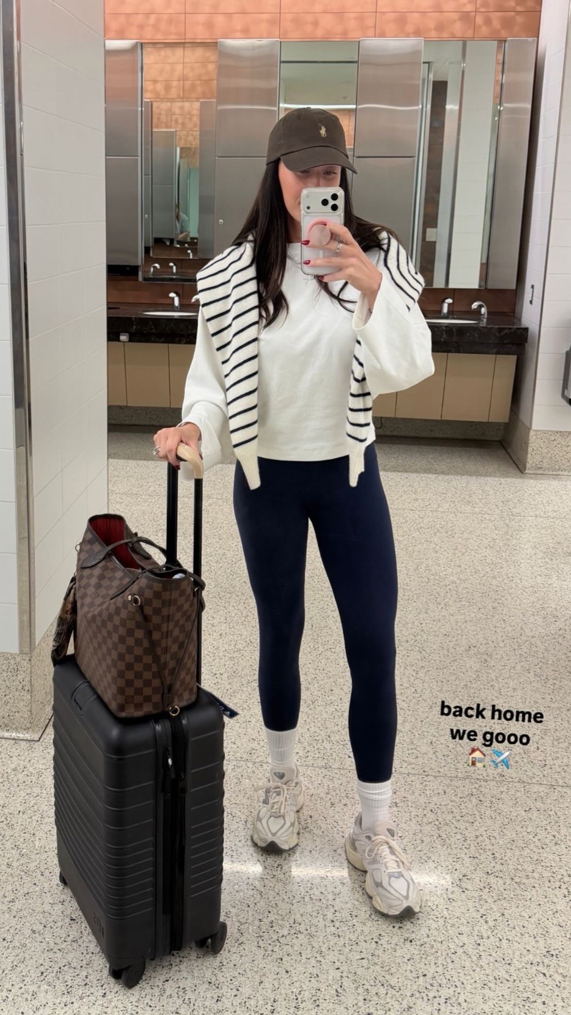 travel day outfit back home ✈️ 

Long sleeve: M
Leggings: 6
 Cashmere sweater: M

#LTKTravel #LTKootd #LTKgrwm