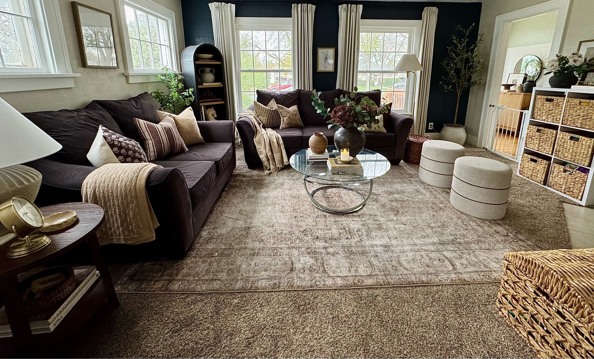 Blending warm textures with deeper tones for a cozy, grounded look 🤎

Home Decor | Neutrals | Living Room 

#LTKSeasonal #LTKHome #LTKU