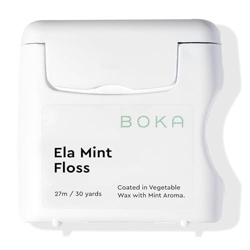 Boka Ela Mint Woven Dental Floss, Made from Plant-Based Vegetable Wax, Teflon-Free, 30 Yards of Waxed Floss (Pack of 1) | Amazon (US)