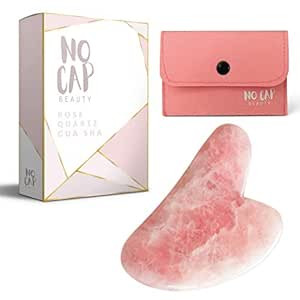 Rose Quartz Jade Gua Sha Face Cosmetic Product | Eliminate Fine Lines and Wrinkles | Beauty Facia... | Amazon (US)
