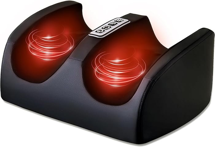Foot Massager with Heat, Electric Foot and Calf Massager with Roller, Deep Tissue Massage for Pla... | Amazon (US)