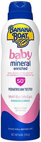 Banana Boat Baby Mineral Enriched Sunscreen, Won't Run Into Eyes, Broad Spectrum Sunscreen Lotion Sp | Amazon (US)