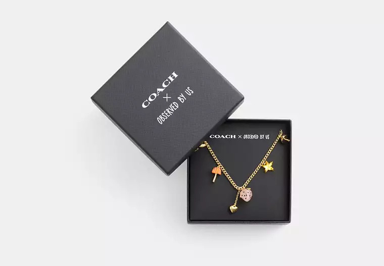 Coach X Observed By Us Strawberry Heart Charm Necklace | Coach Outlet CA