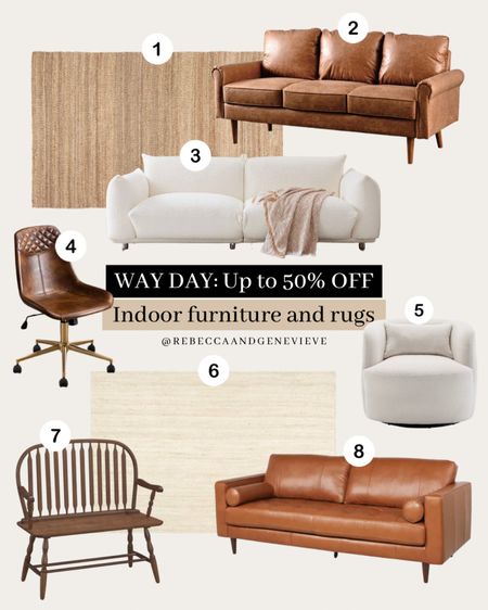 WAY DAY SALE: Sofás, armchairs, office chairs, benches, rugs and more with up to 50% OFF only April 26 and 27! Run run run 🔥
-
Furniture. Home decor. Sale alert. Wayfair. Leather sofa. Swivel chair. Barrel chair. Area rug. Jute rug. Boucle chair. Boucle sofa. Wood bench. Task chair

#LTKFind #LTKhome #LTKsalealert