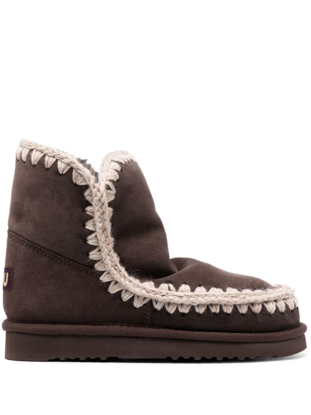 Mou chunky slip-on leather boots - Brown | Farfetch Global