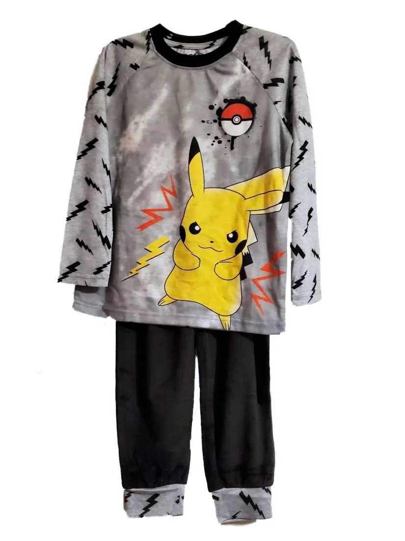 Pokemon Boys Long Sleeve Pajamas Set, 2-Piece, Sizes 4-16 - Walmart.com | Walmart (US)