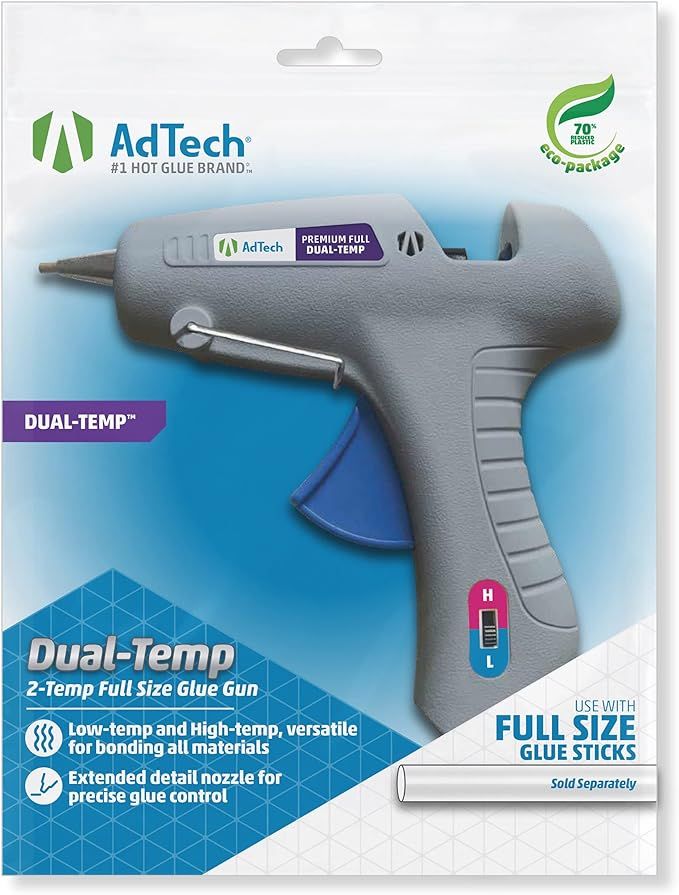 AdTech 0453 2-Temp Dual Temperature Hot Glue Gun Full Size, Light Gray | Amazon (US)