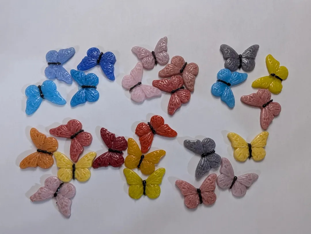 96 coe fused glass butterflies, fusing, embellishments, mosaic | Etsy (US)